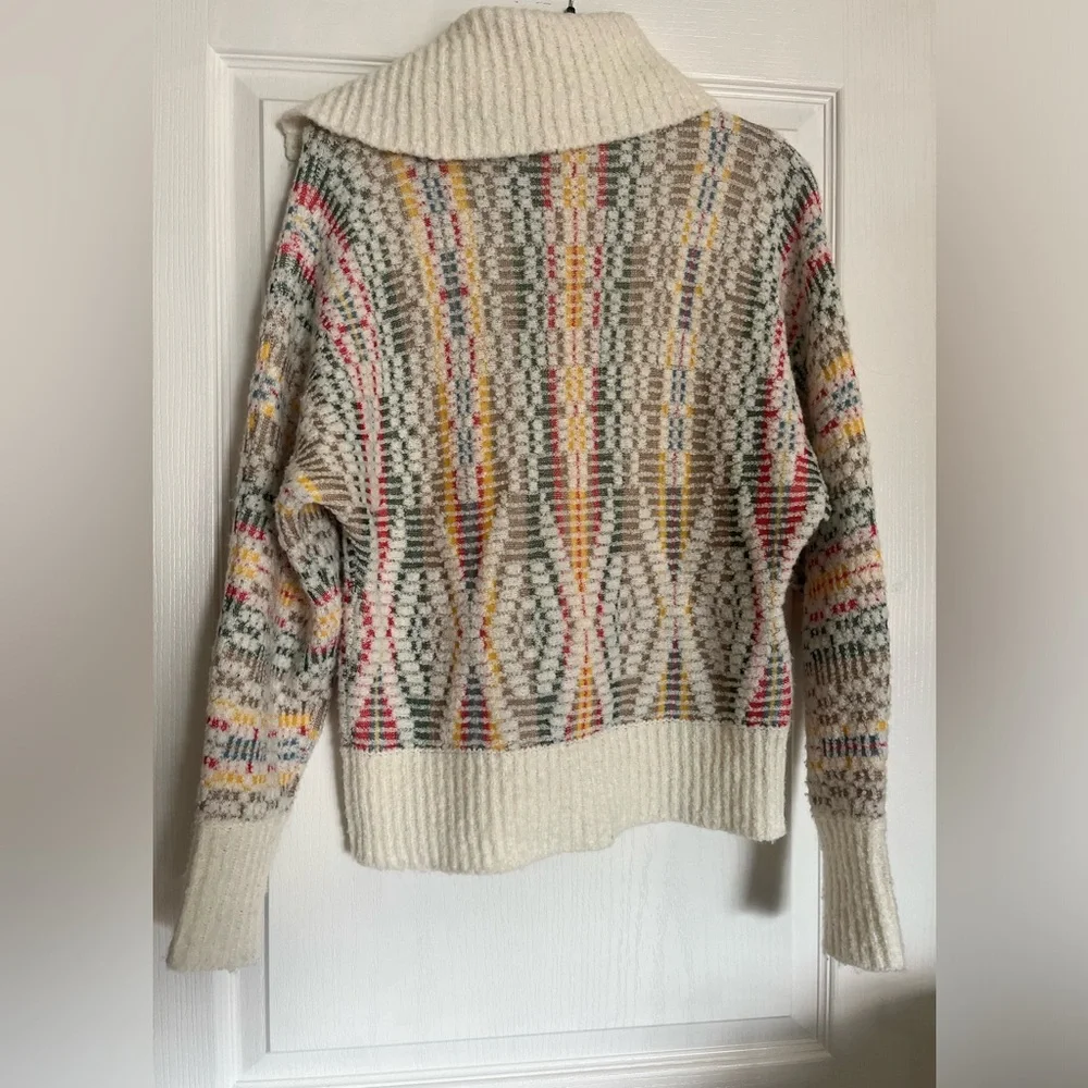 Anthropologie Agnetha Sleeping on Snow wool Chalet Jacquard Sweater S - Picture 4 of 5